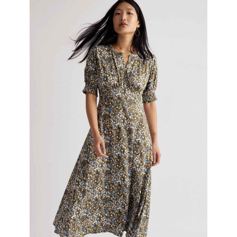 Seasalt Cornwall Fenil Dress - Woodland Floral Seagrass image number 2